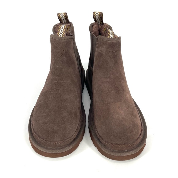 ✨NEW UGG Chocolate Brown Neumel Grizzly Chelsea Suede Boots Men US 8 Women 9.5 - Picture 2 of 11